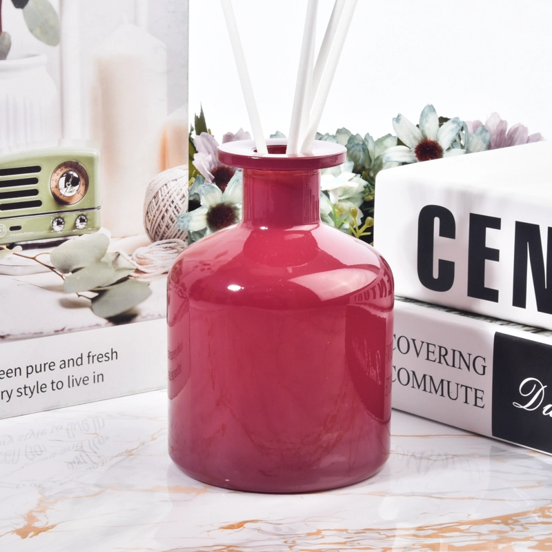 Custom Glossy Red Glass Aroma Bottles for Bulk Orders