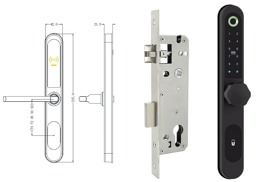 Accesso affidabile senza chiave: forniture in fabbrica China Mifare IC Card Hotel Locks con backup chiave