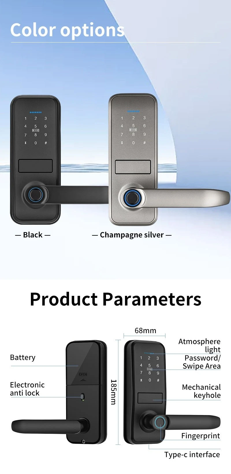 rfid and fingerprint smart lock