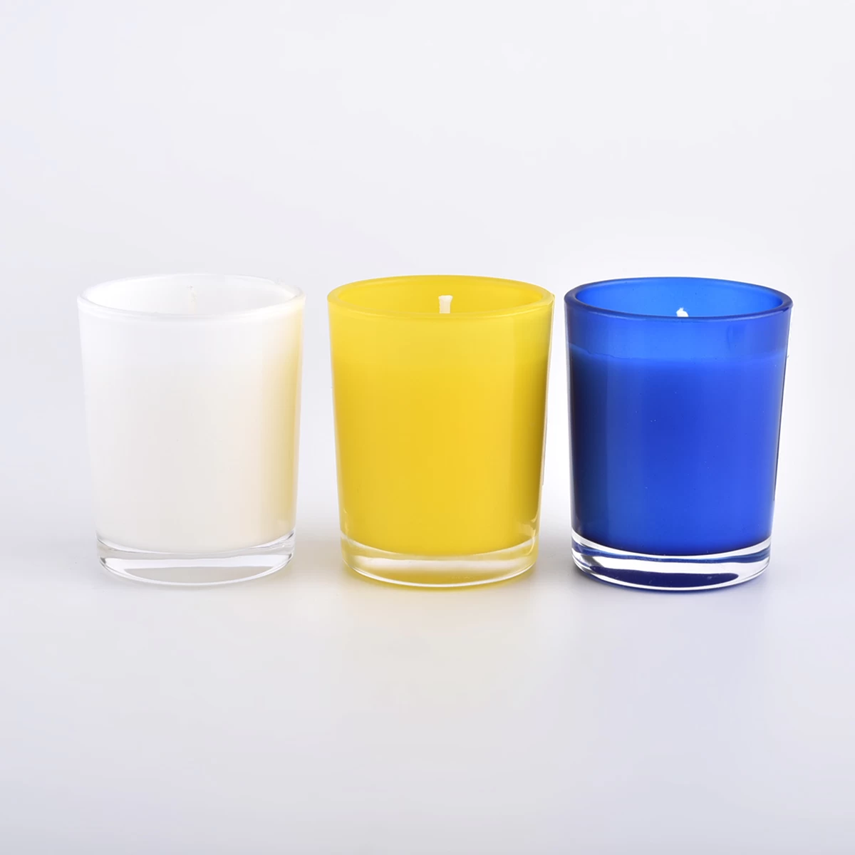small glass jars for candle making custom color and prints