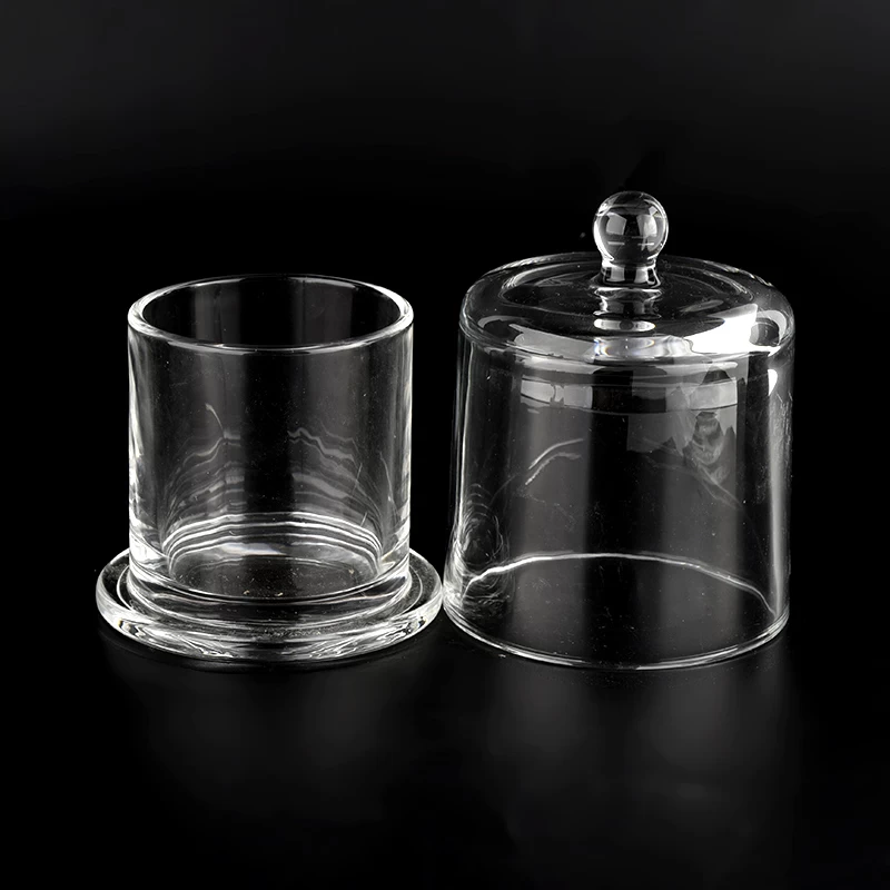 glass cloche dome candle jars with lids