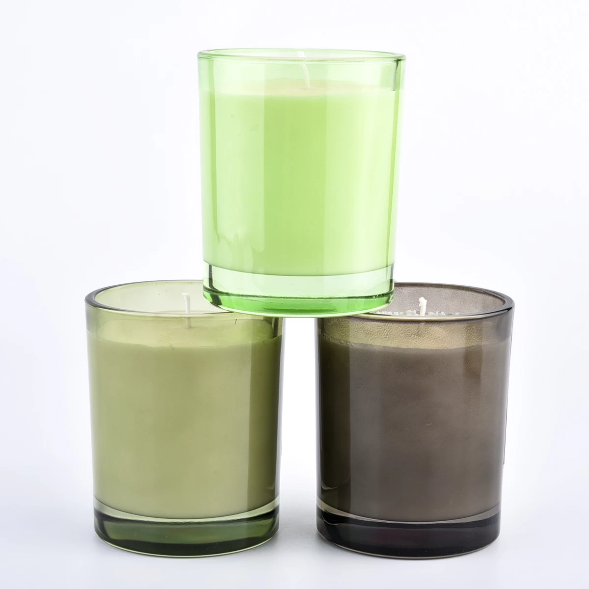 8oz popular glass candle vessels costom colors