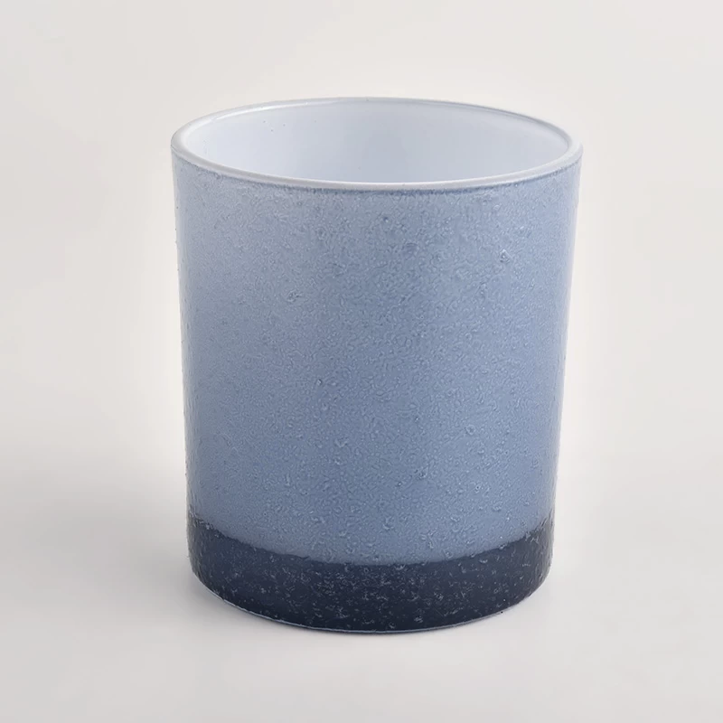 dark blue glass candle holder decorative unique candle jars