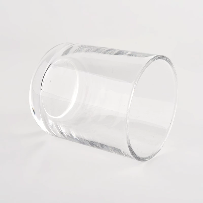Clear candle round glass candle jar for home decoration