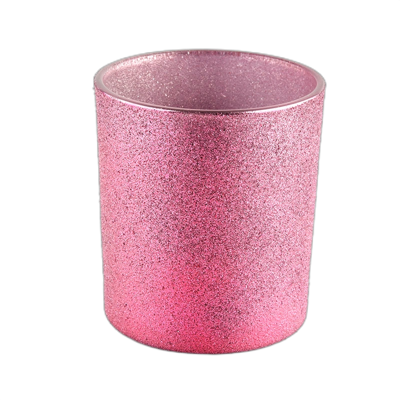 China Luxury empty rose golden frosted glass candle jars for making candles wholesale manufacturer