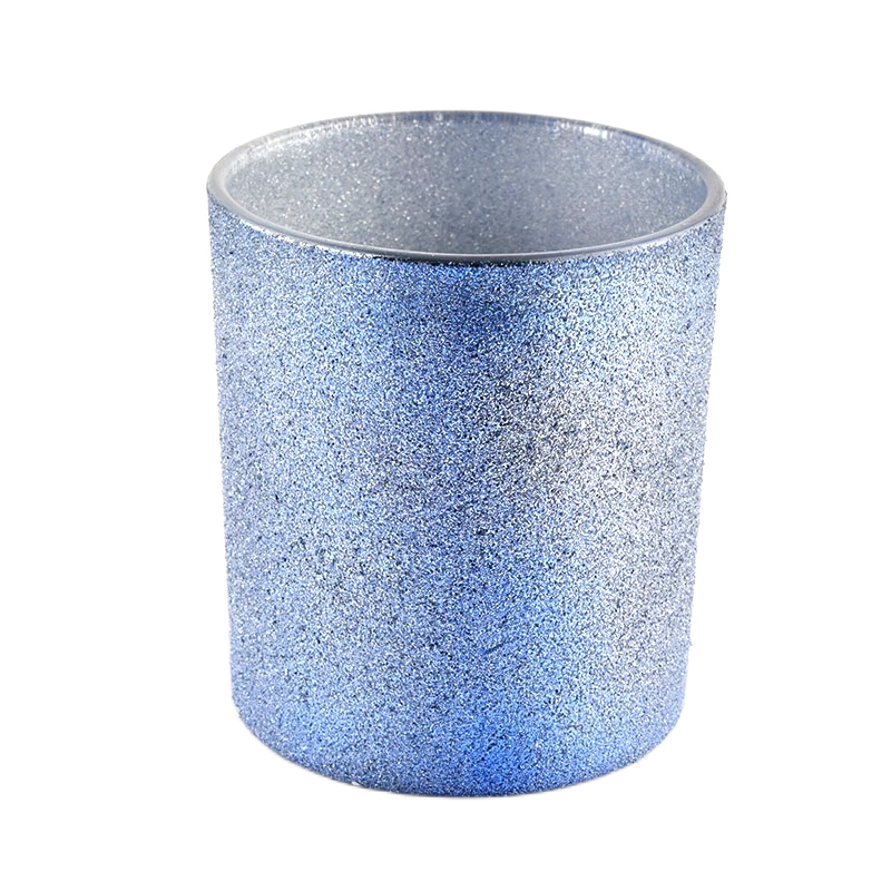China Colorful frosted 10oz cylinder glass candle jars for home decoration manufacturer