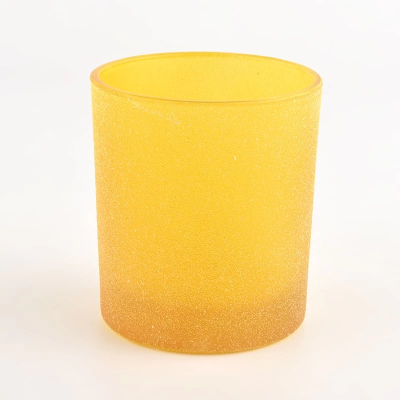Wholesale Round Transparent Yellow Candle Jars