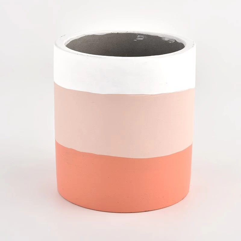 Custom ceramic concrete candle jars for home decor wedding