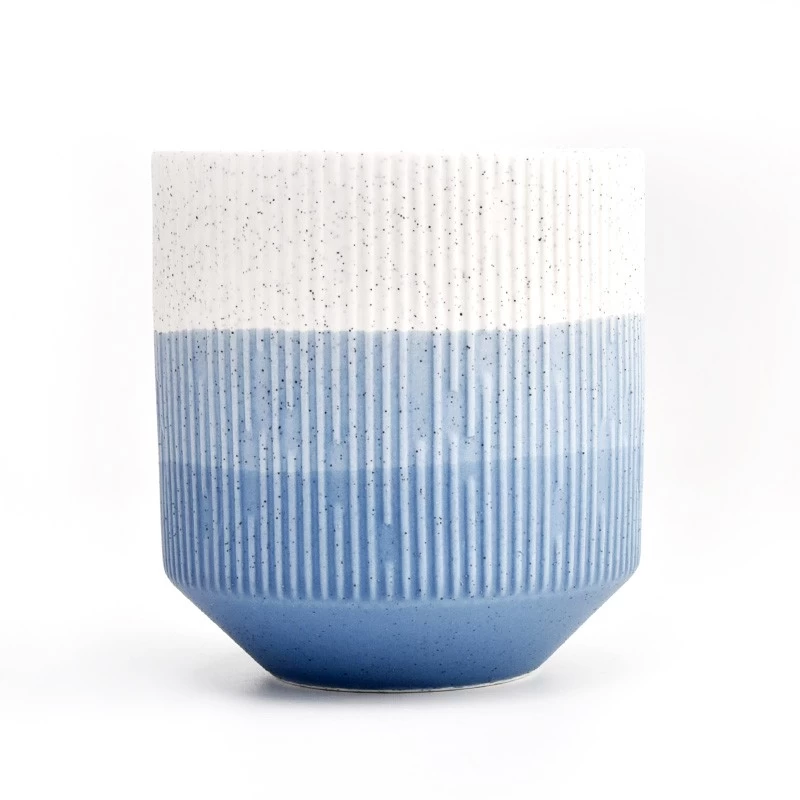 Empty Ceramic Candle Jars Wholesale with Custom Design