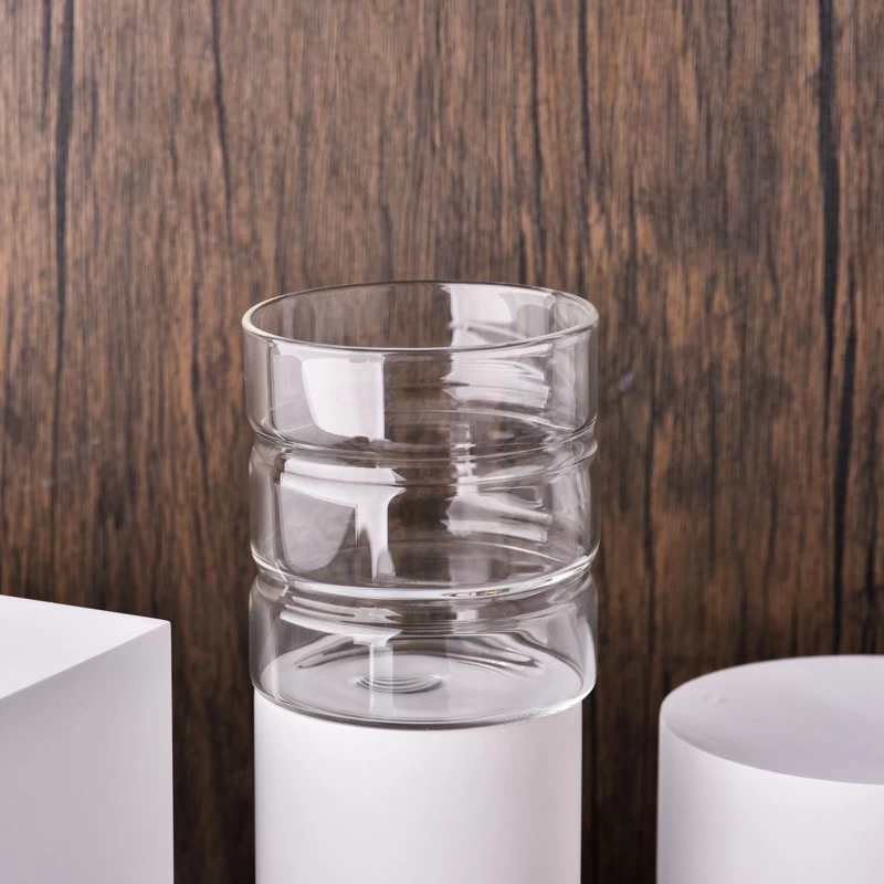 Wholesale custom 375ml borosilicate glass candle jar for home decor