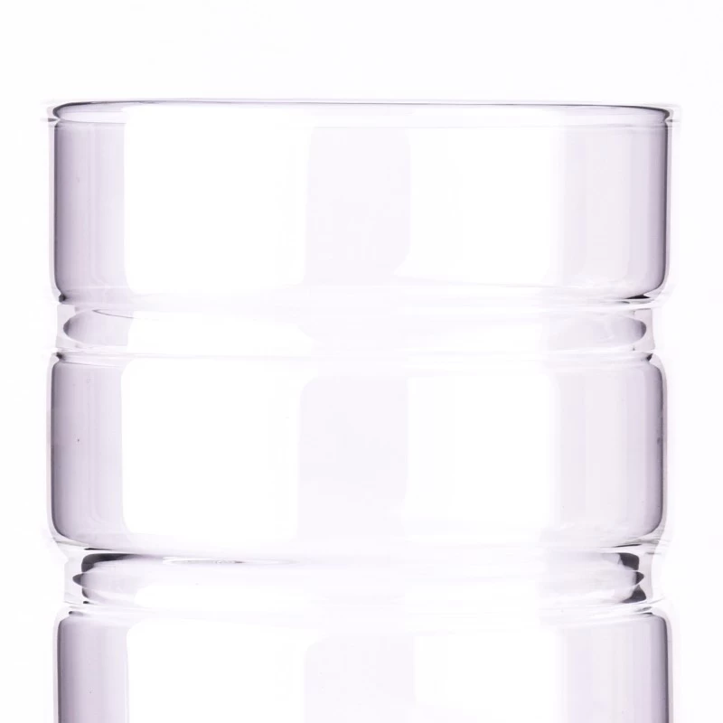 Custom 375ml borosilicate glass candle jar for home decor