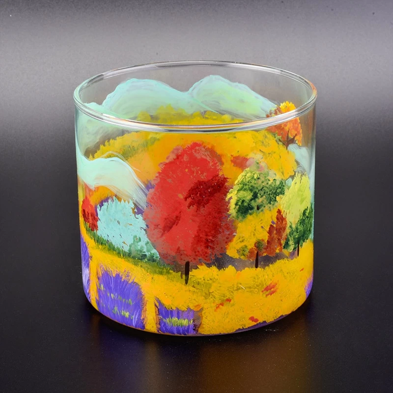 Luxury customized votive candle vessel tea light glass candle holder home decor wholesale