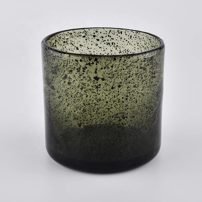 Sunny Glassware tea light custom bubble glass candle holder vessel