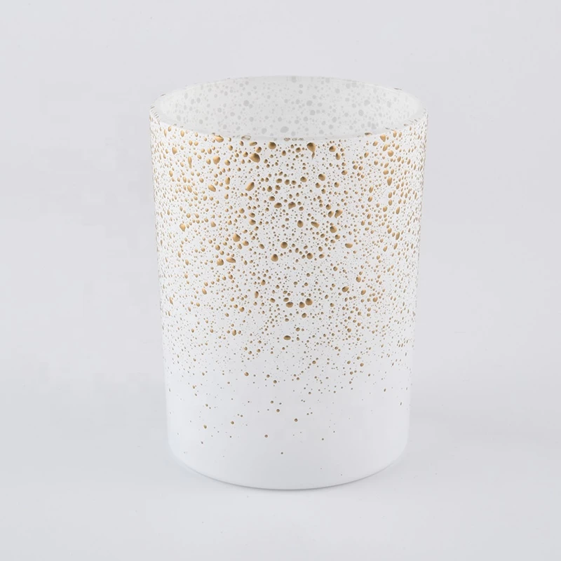 matte white empty glass candle holders in bulk