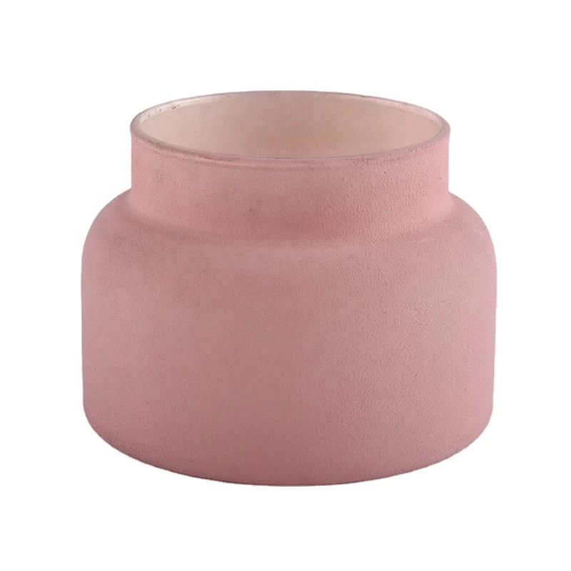 matte pink scented decorative glass candle jars