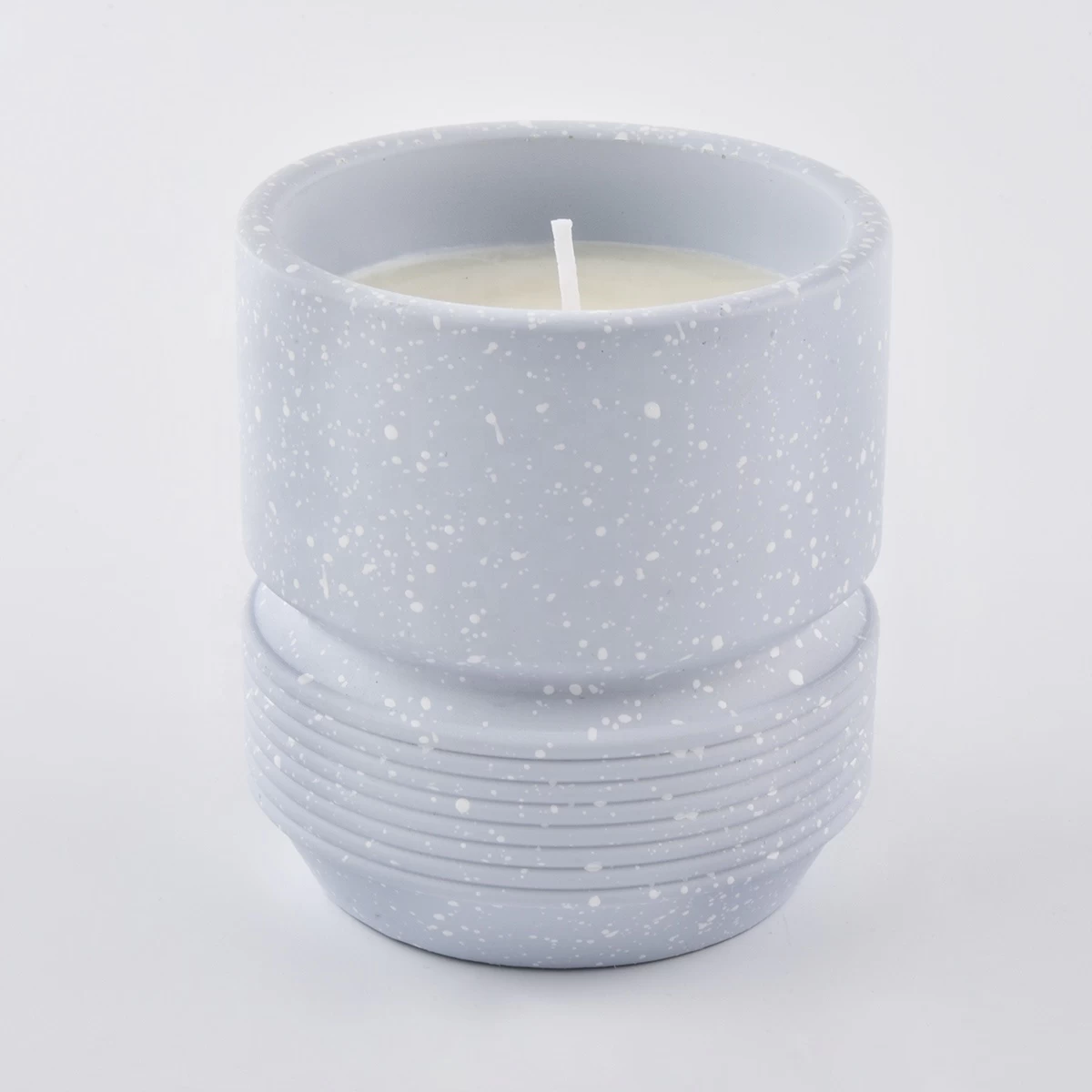 410ml colorful concrete candle holders for home decor