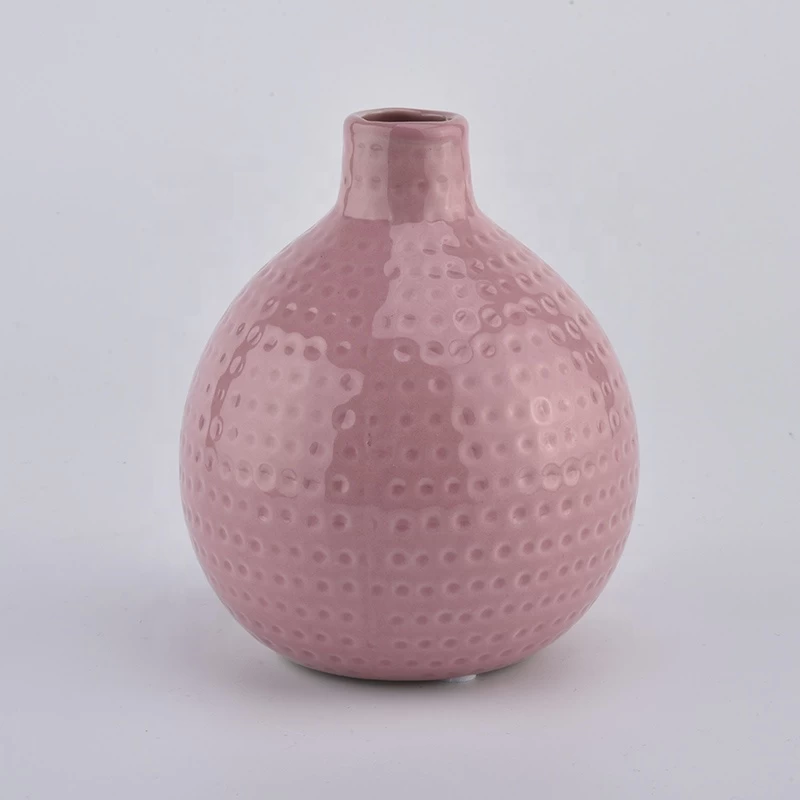 cute pink ceramic diffuser bottles for home fragrance