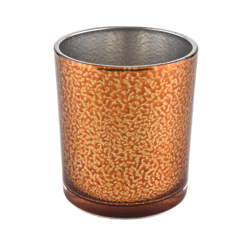 400ml Supplier laser scented decorative electroplated glass candle holders