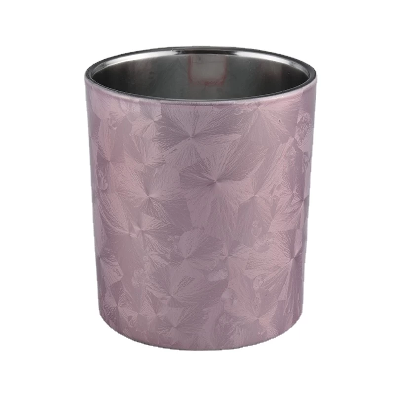 China decorative glass jar candle container, unique glass candle holder manufacturer
