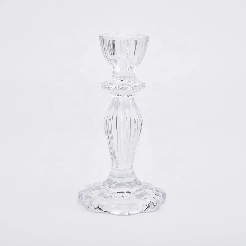 Clear crystal high candlestick glass votive candelabra living room decorative supplier