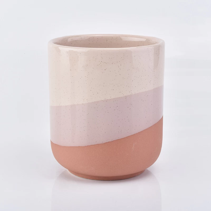 wholesale ceramic candle holder, glazed ceramic candle vessel curved bottom