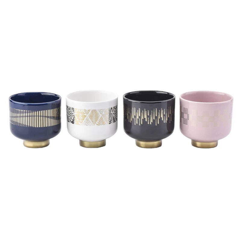 China 10oz black ceramic candle vessels wholesale manufacturer