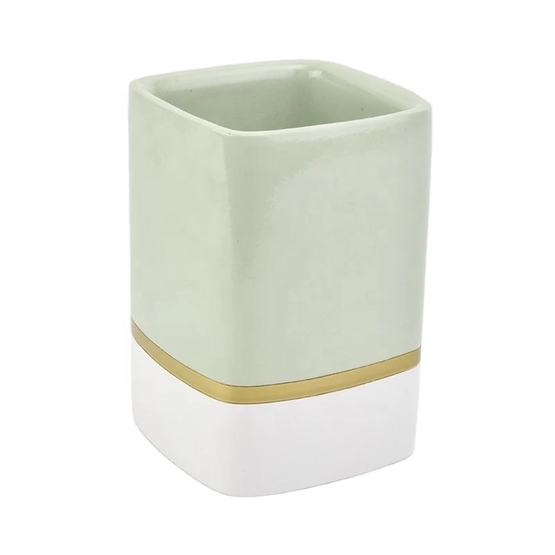 12oz rectangle glossy concrete candle jar