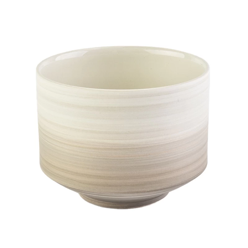 In bulk empty personalized luxury ceramic vessel for candle making