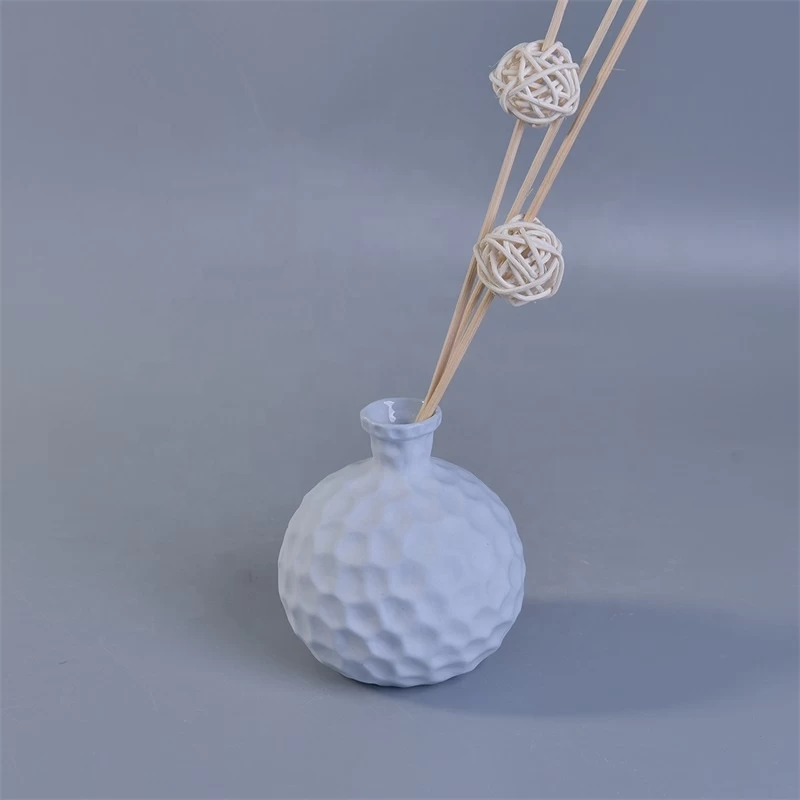 Ball shape Aroma matte Ceramic Reed Diffuser Bottle Aromatherapy Home Decoration