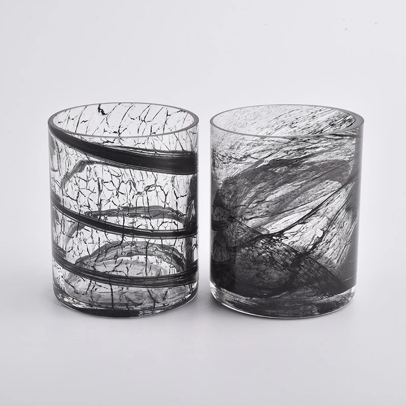 straight sided luxury decorative glass candle holders