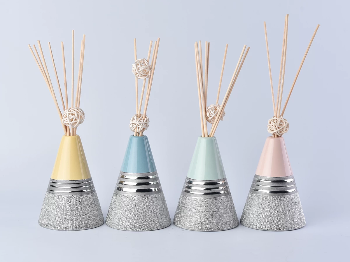Ceramic Cone Diffuser Bottles Pink Top Home Decoration Pieces