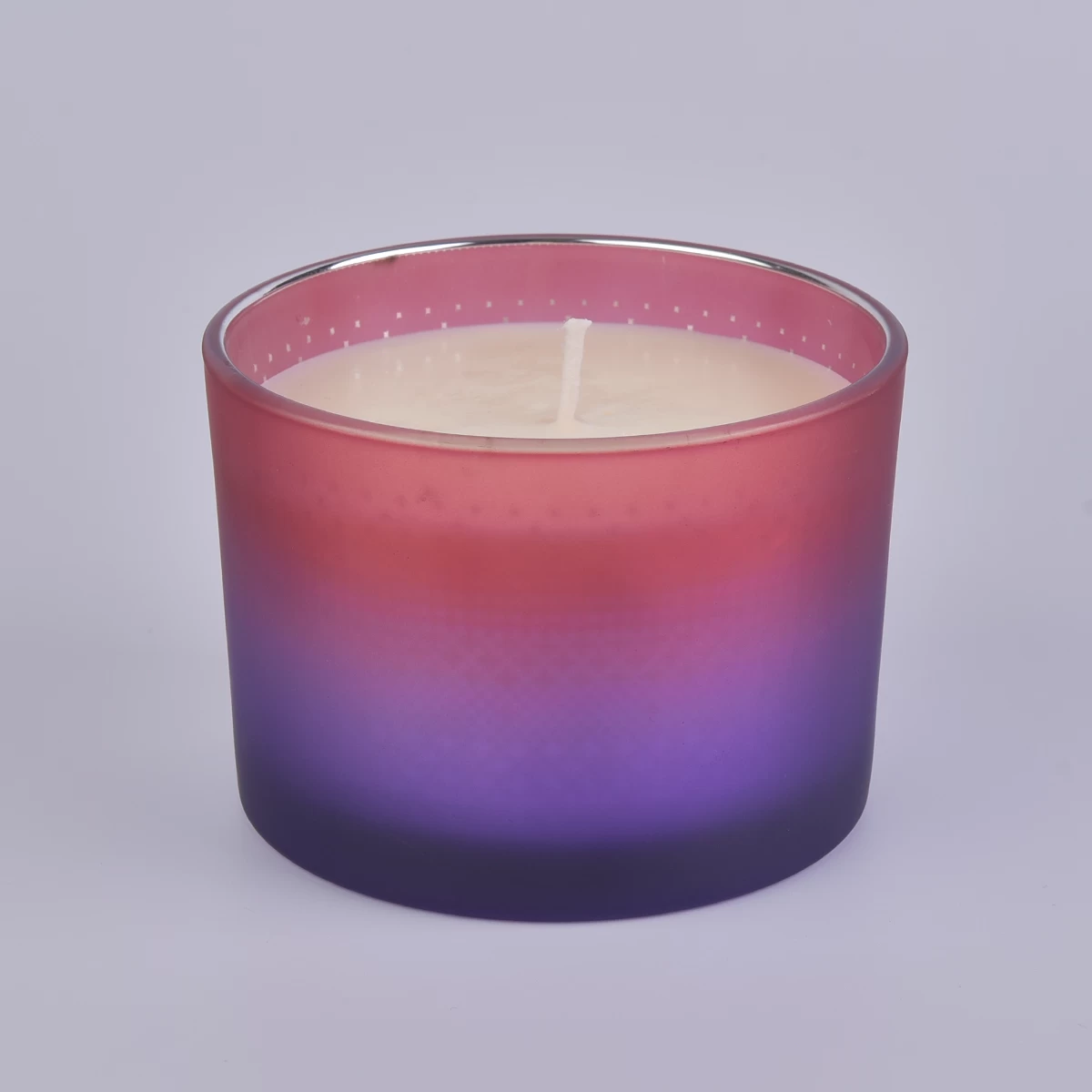 mixed colored matte glass container, unique glass candle holders for home decor