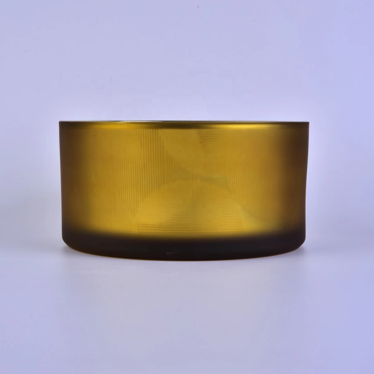 Manufacturer Factory price large golden custom glass candle jars 10oz 14oz