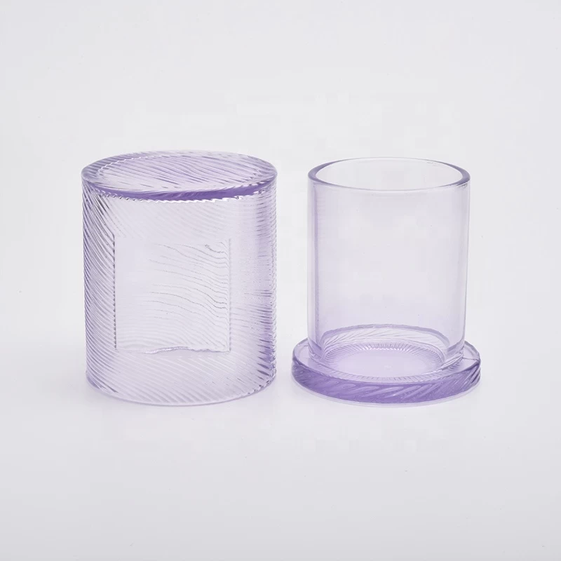 10 oz Supplier purple tealight glass holder jar for candle with doom