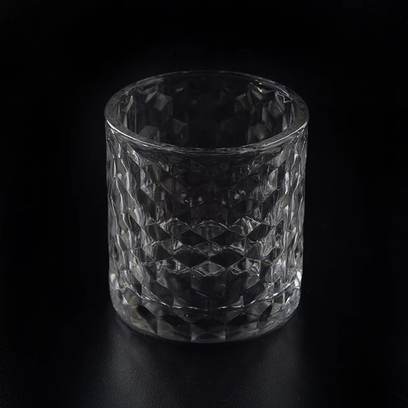 Crystal hexagon glass candle holder home decoration wholesale 