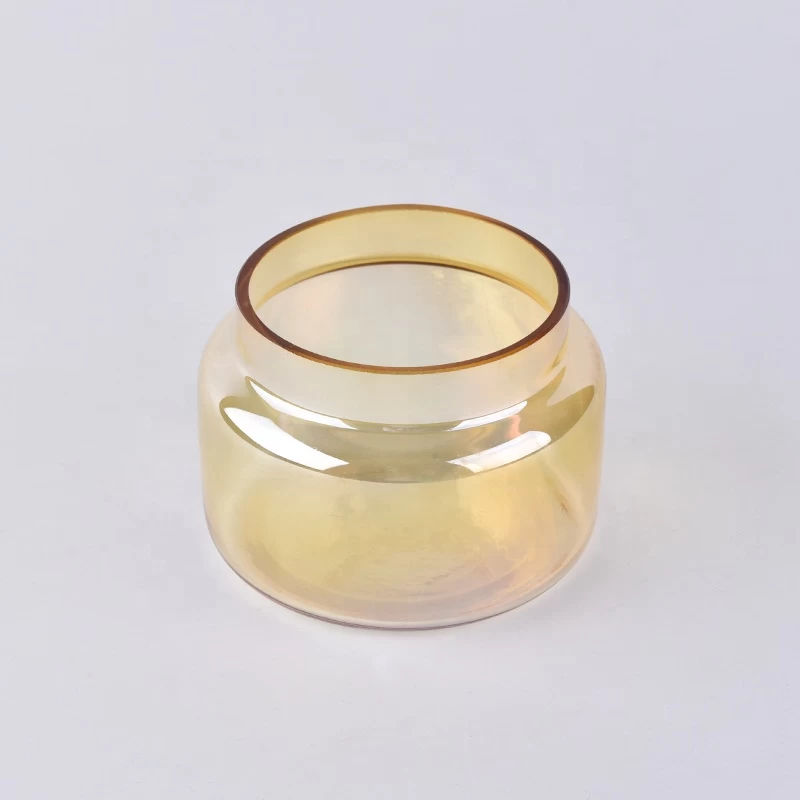 Wholesale amber candle jar glass home decoration