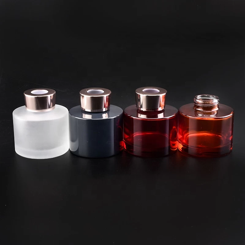 Romantic round glass matte oil reed diffuser bottle fragrance car decoration wholesale 