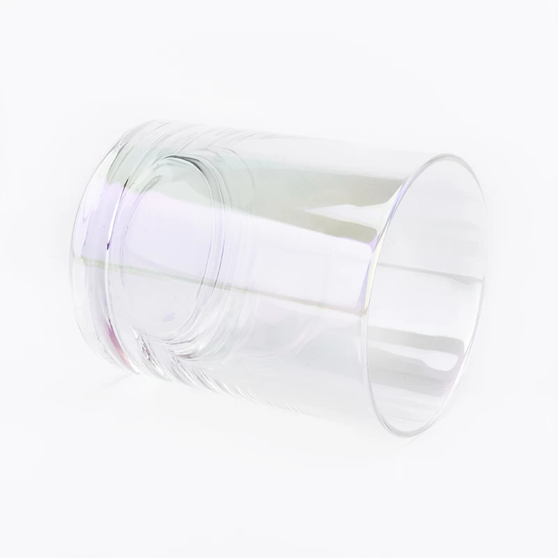 transparent shiny glass candle vessel, unique glass jar home decor