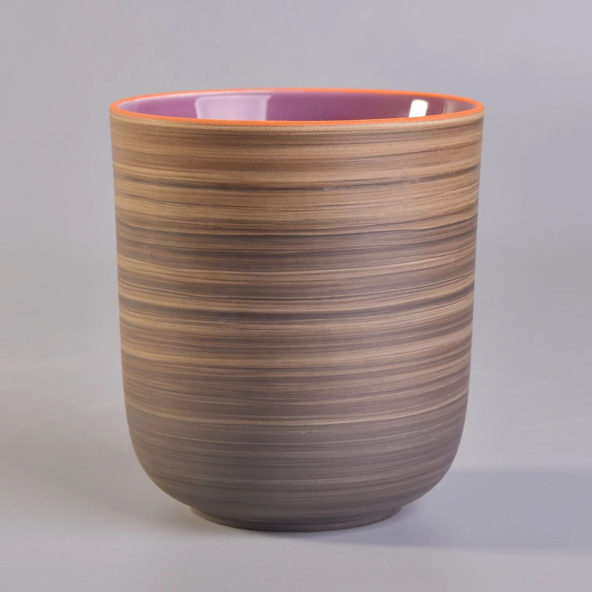 400ml Vintage cylinder ceramic handmade candle holder jars