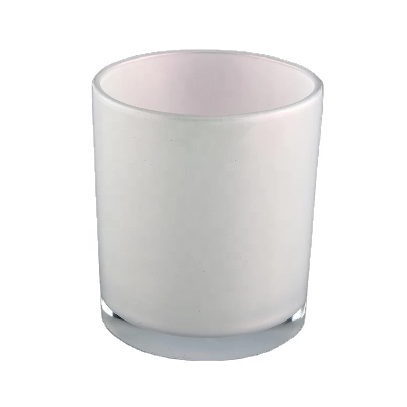15oz pearl white decorative glass candle holders