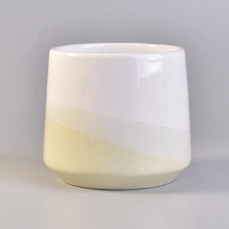 10oz 20oz Suppliers empty candle ceramic vessel with wood lid