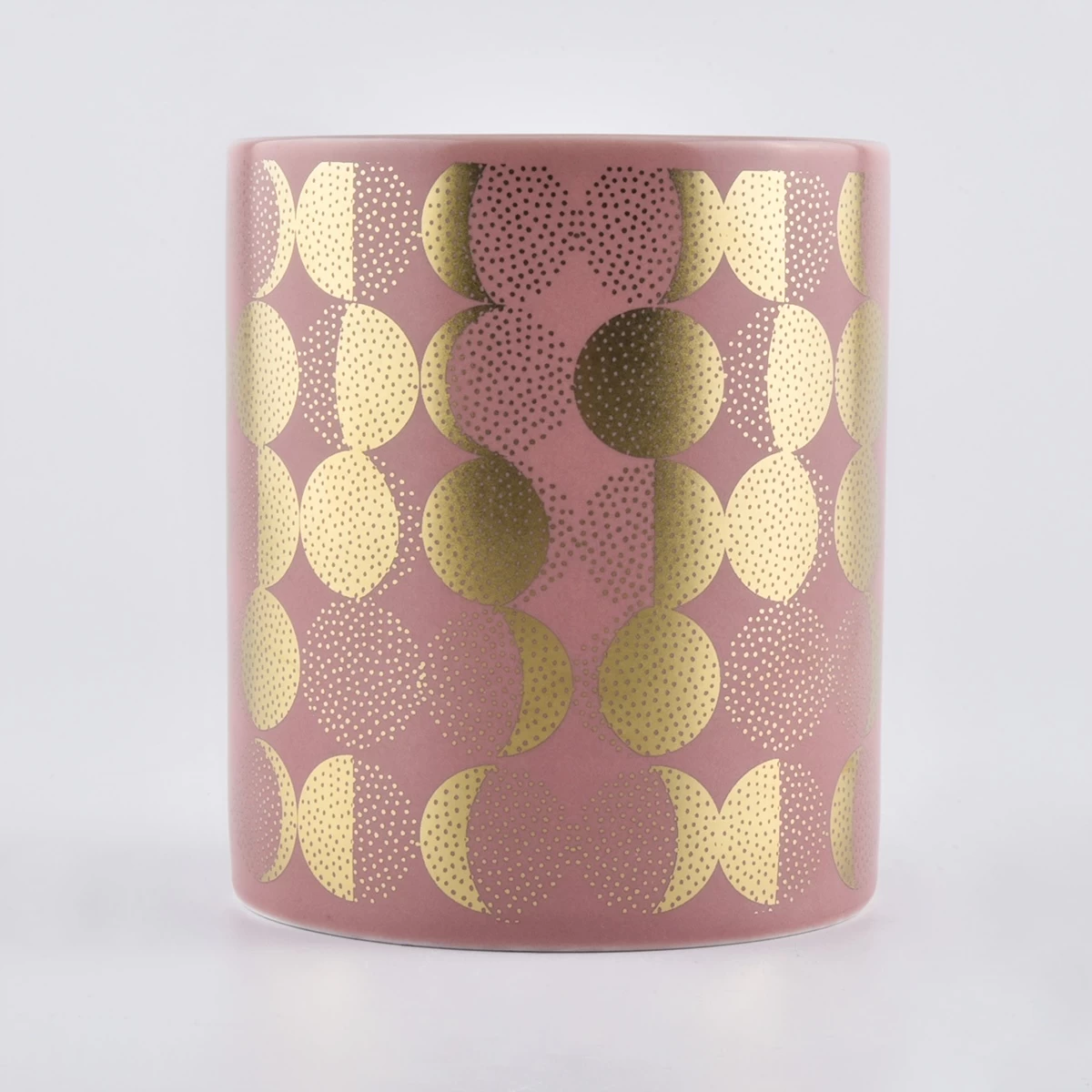 10oz 8oz In bulk custom empty cylinder pink ceramic candle holder