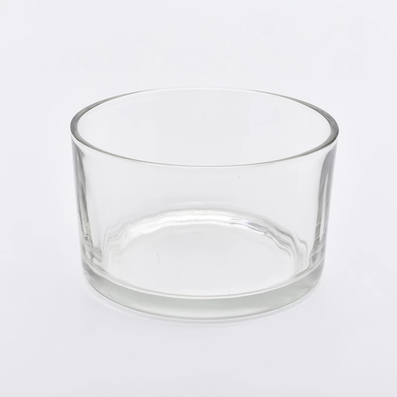 16oz Short Wide Clear Glass Candle Holders Home Decor Wholesales