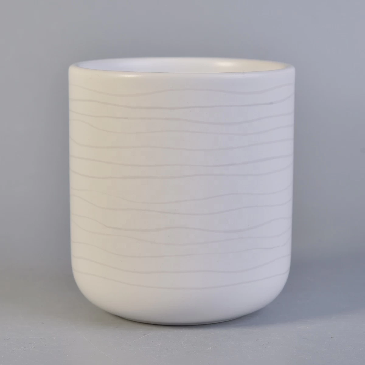 Sunny hot sales Custom white decorative candle ceramic holders jar