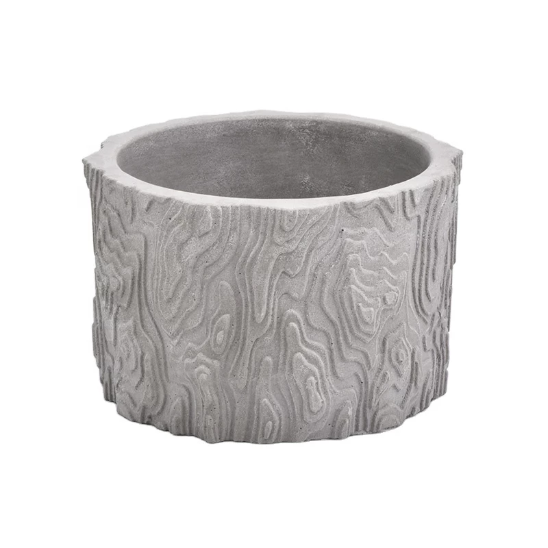 Wholesales custom grey luxury concrete candle jar holder 20oz 10oz