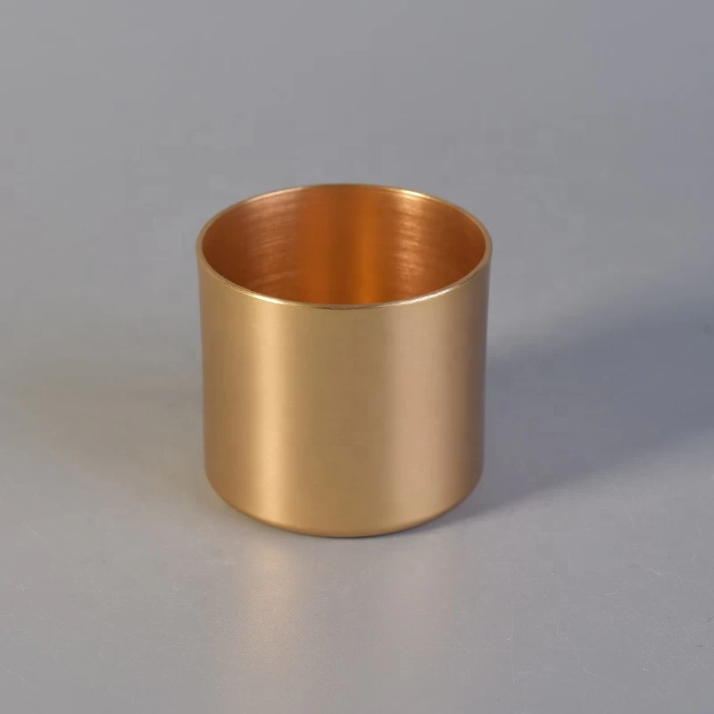 100ml copper candle vessel, gold tealight metal holders