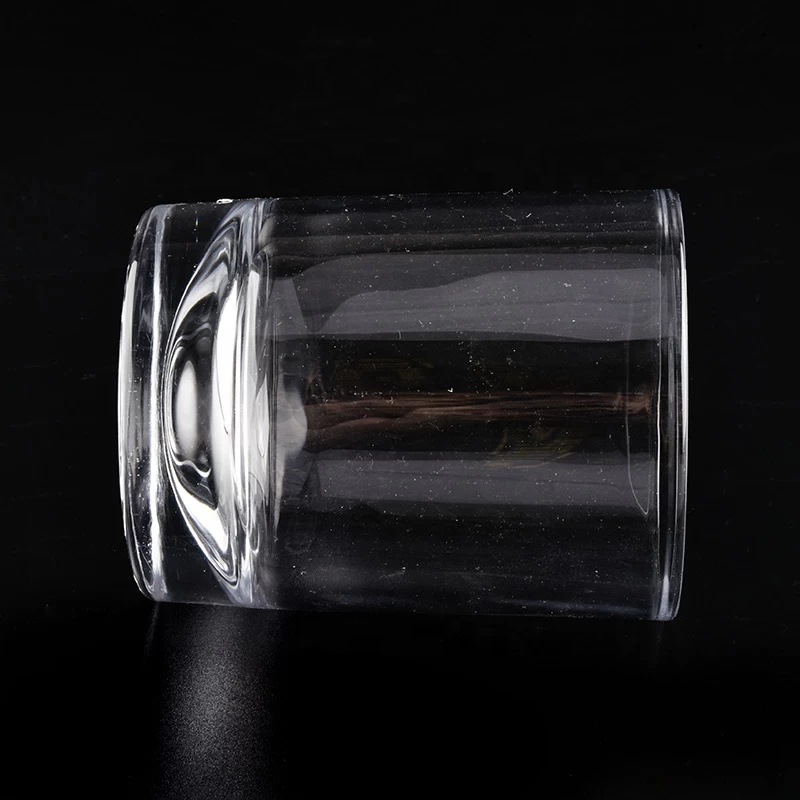 8oz thick walled glass candle jars