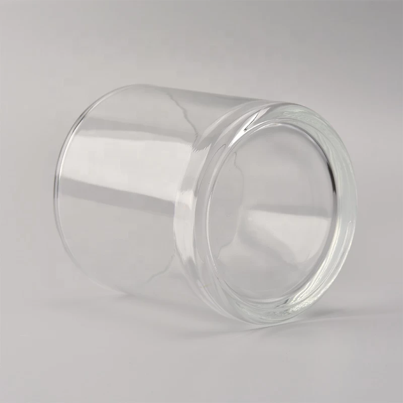 large clear candle vessel, transparent round candle holder