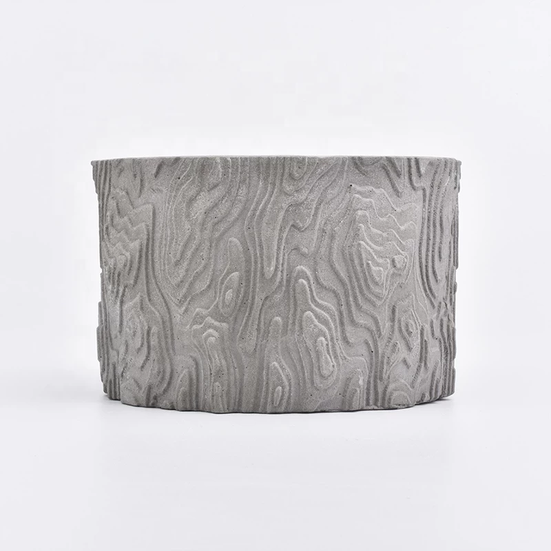 Wholesales custom grey luxury concrete candle jar holder 20oz 10oz
