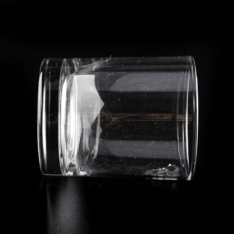 6oz cylinder glass candle jars with thick base